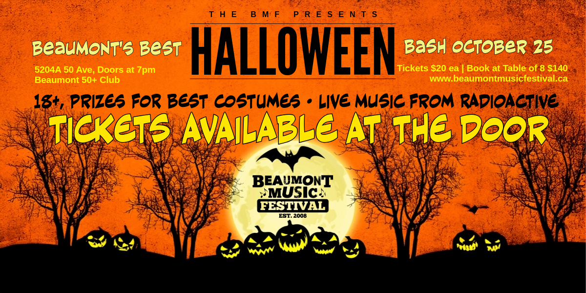 2025 Halloween Bash Banner TIX AT DOOR Beaumont Halloween party 18+ adult costume party