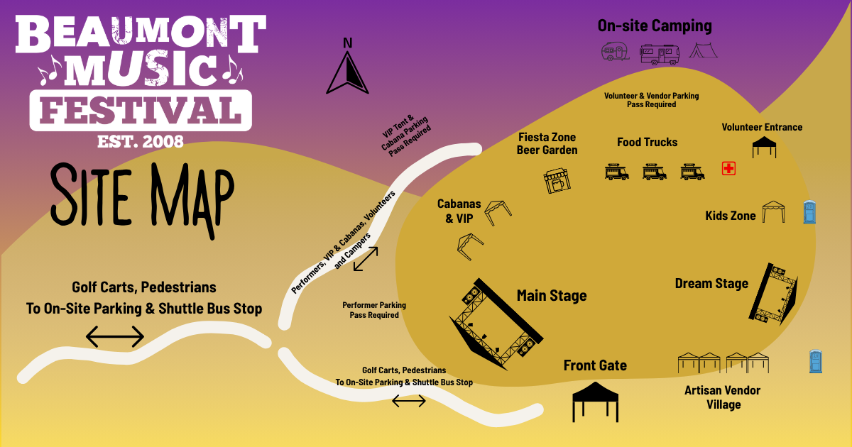 Beaumont Music Festival Site Map 2026